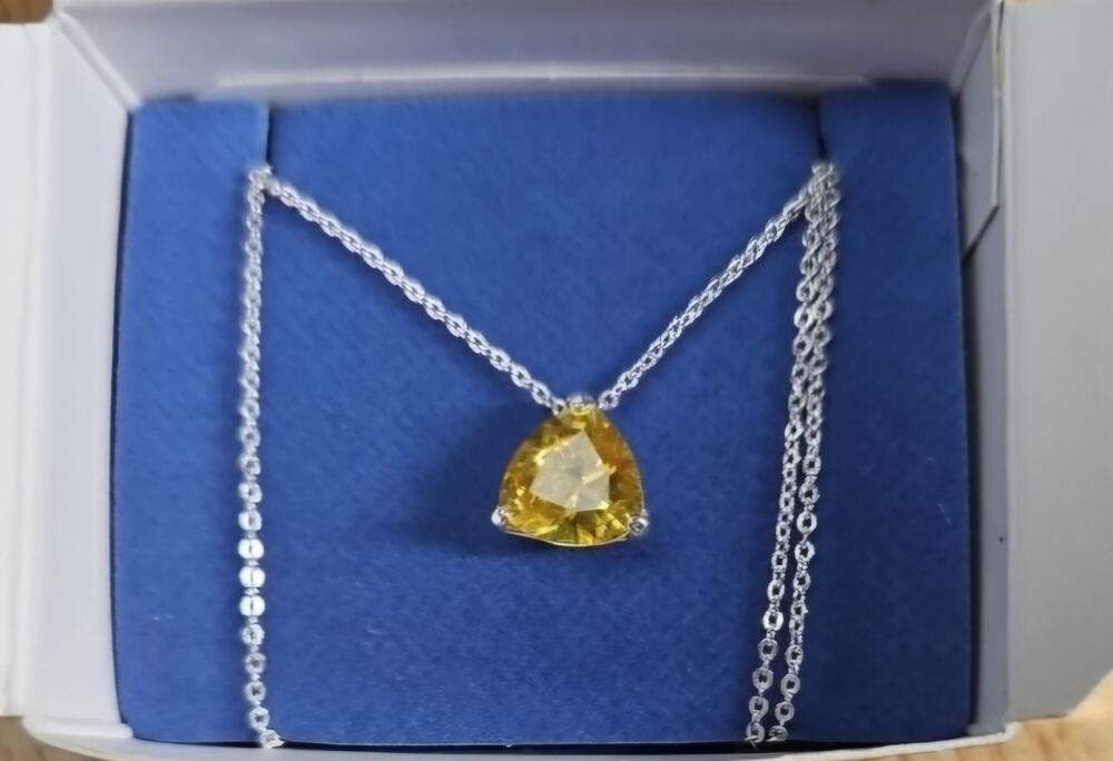 Avon Colors and Shapes Necklace Yellow “18 New